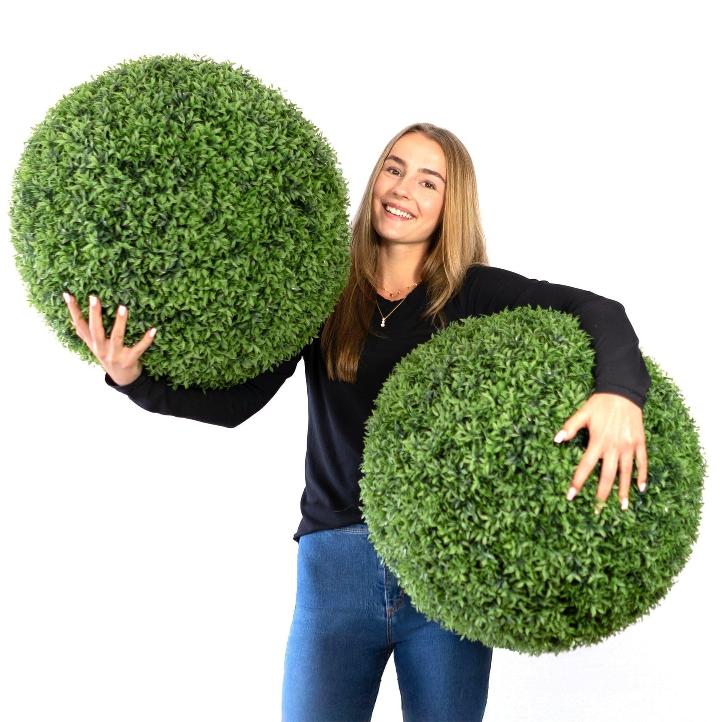 365 Curb Appeal Topiary ball 2 PACK (4 halves) 23" XL - Better Than a Boxwood Topiary Balls