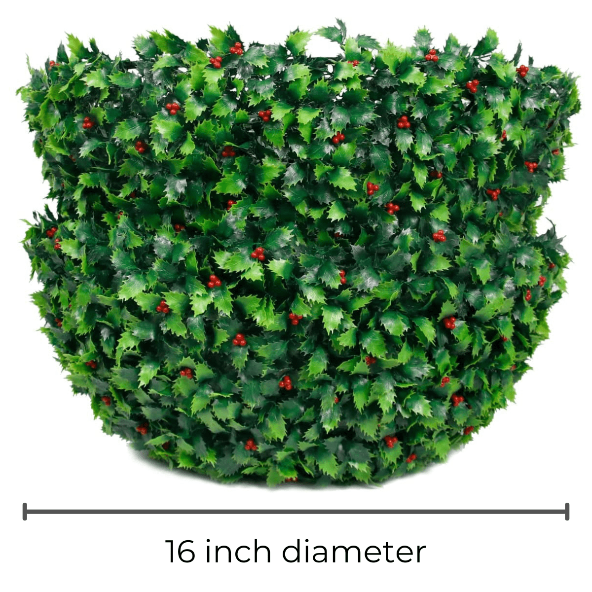 365 Curb Appeal Topiary ball 16" size large- Set of 2 Large Holly Topiary Balls