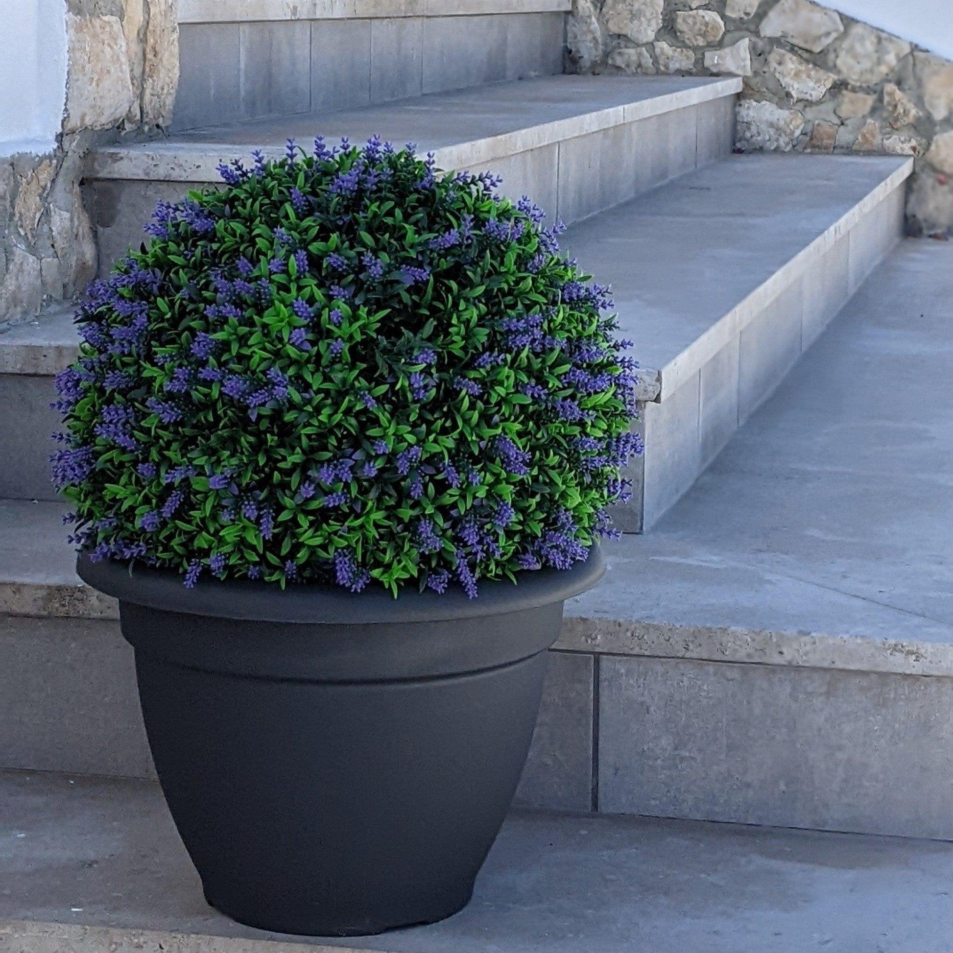 365 Curb Appeal Topiary ball 16" Size Large - Set of 2 Large Lavender Topiary Balls