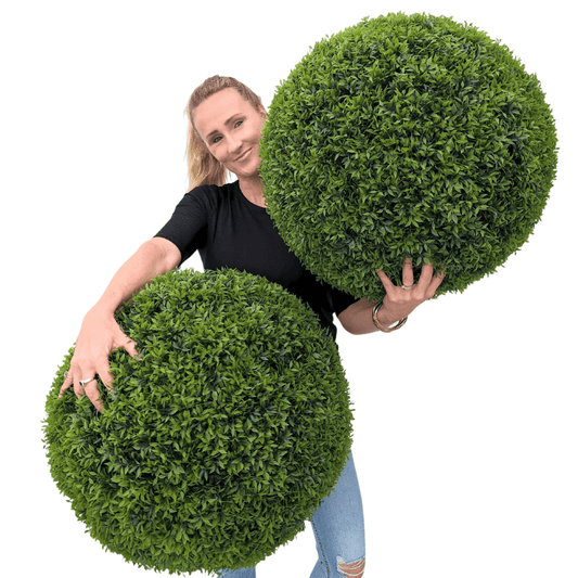 365 Curb Appeal Topiary ball 2 topiary balls (4 halves) 23" XL Better Than a Boxwood Topiary Ball