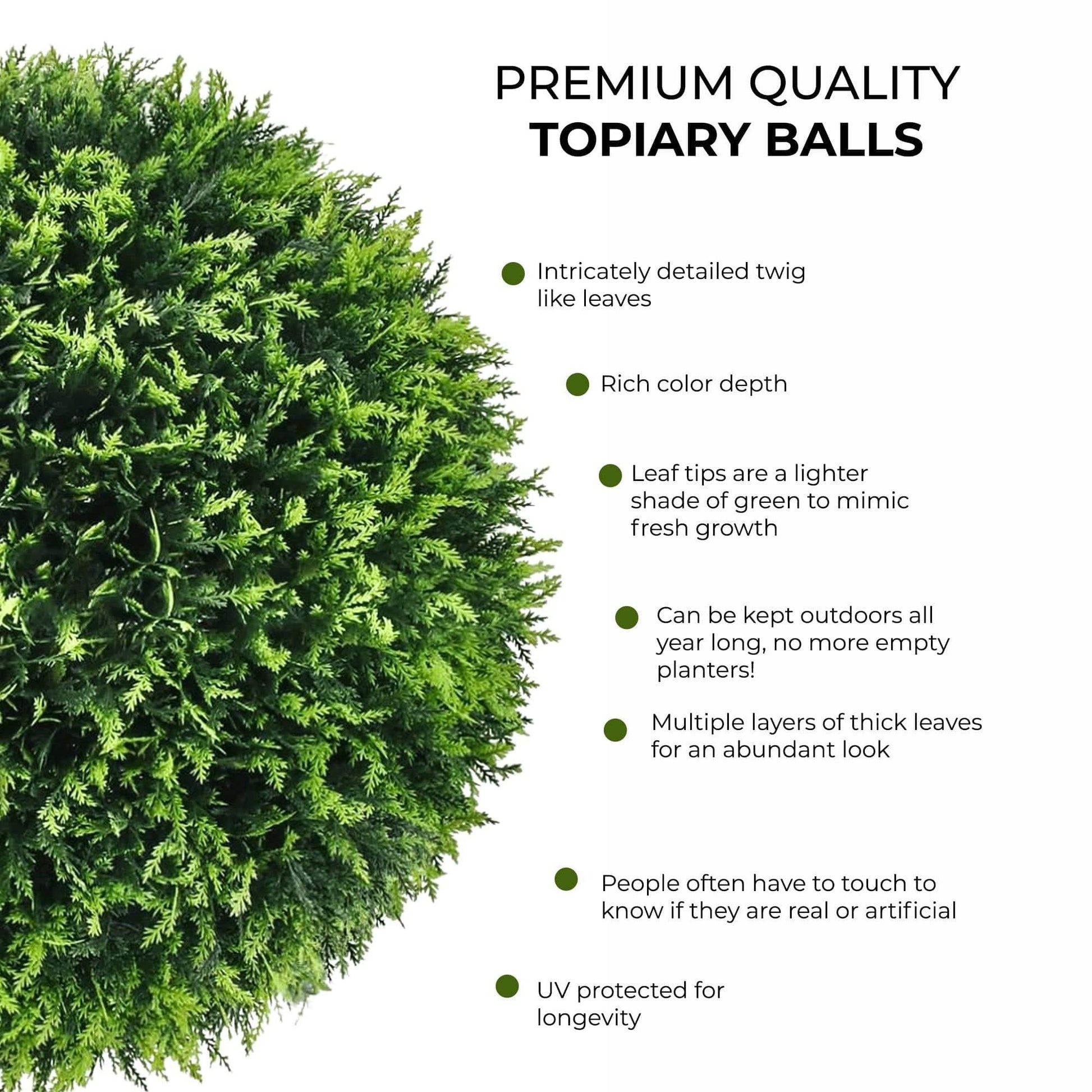 365 Curb Appeal Topiary ball 23" XL Cedar (Cypress) Topiary Ball