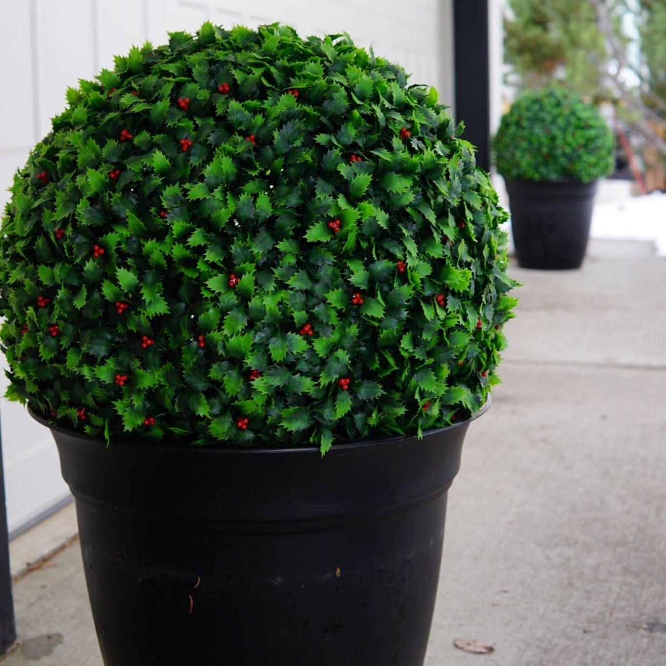365 Curb Appeal Topiary ball XL 21" Holly Sphere